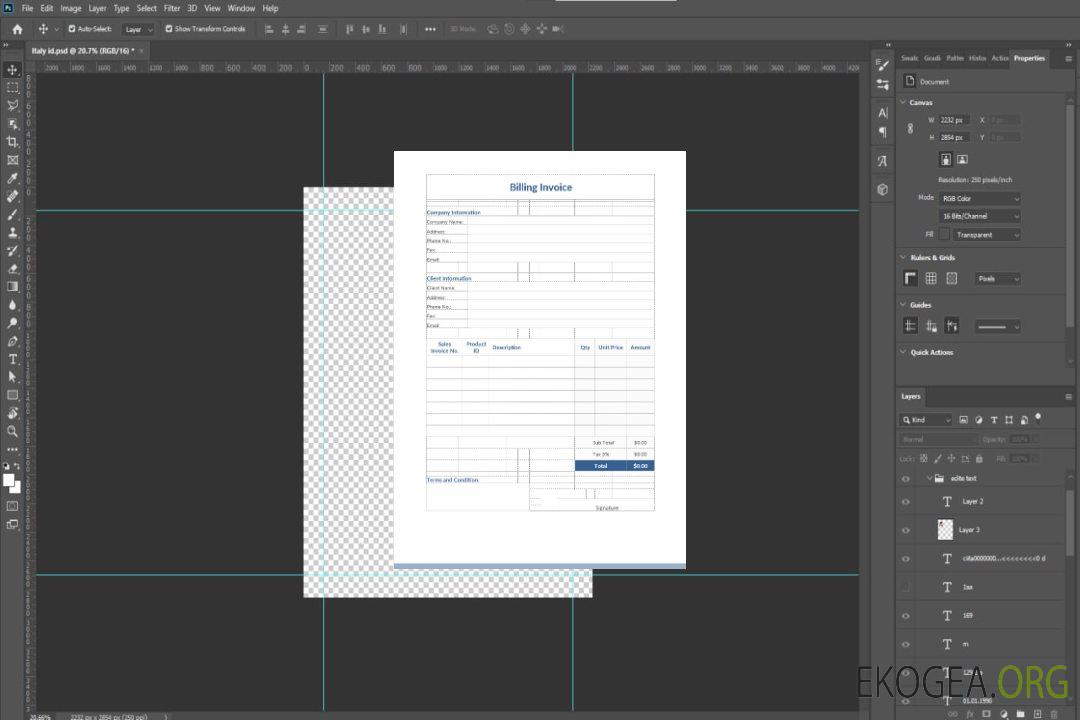 Modèle de facture de restauration template